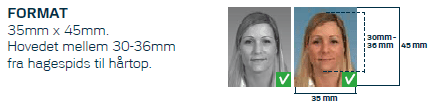 Denmark passport photo, Denish passport photo